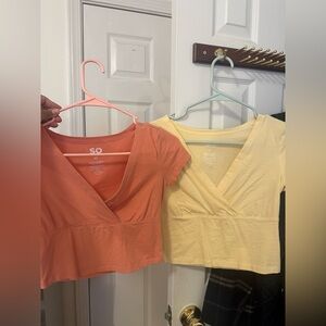 2 SO tops colors - yellow and pink